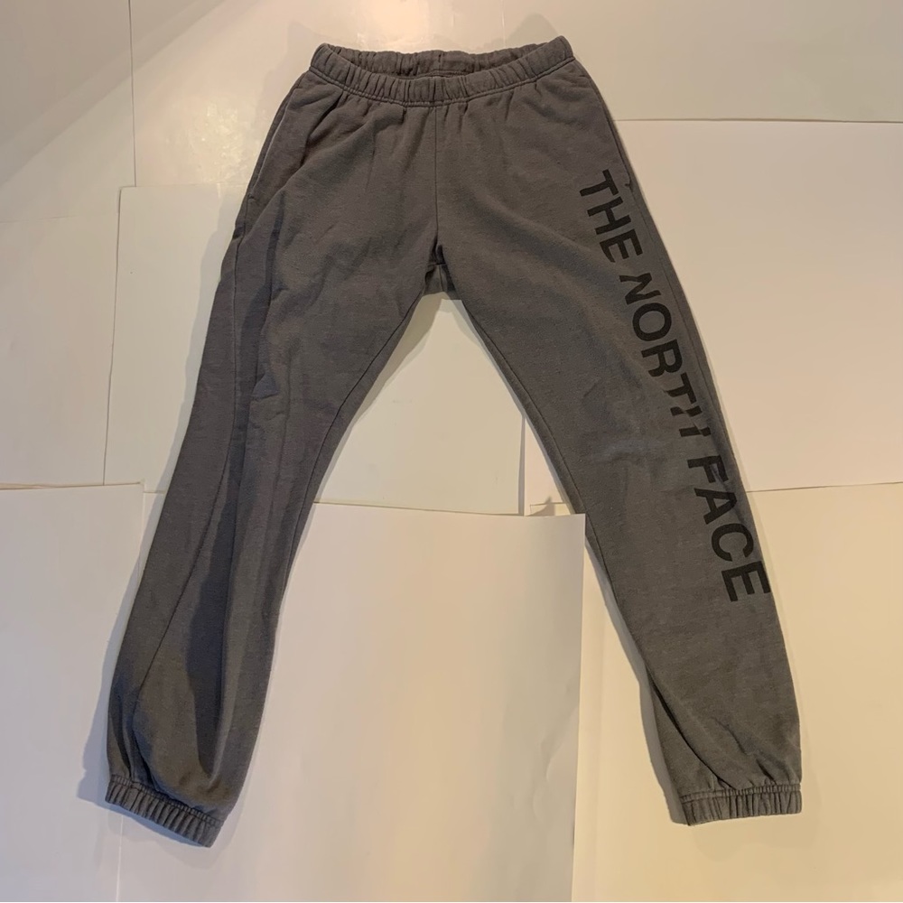 ⛰️TNF THE NORTH FACE GREY SPELL OUT LOGO SWEATPANTS UNISEX SIZE MEDIUM⛰️